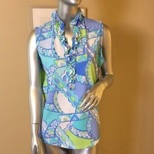 G LIFESTYLE | Sleeveless Double Ruffle Top